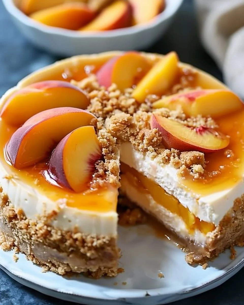 Peach Cobbler Cheesecake