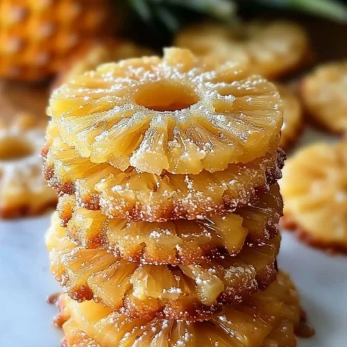 Delicious pineapple upside down cookies ready to enjoy