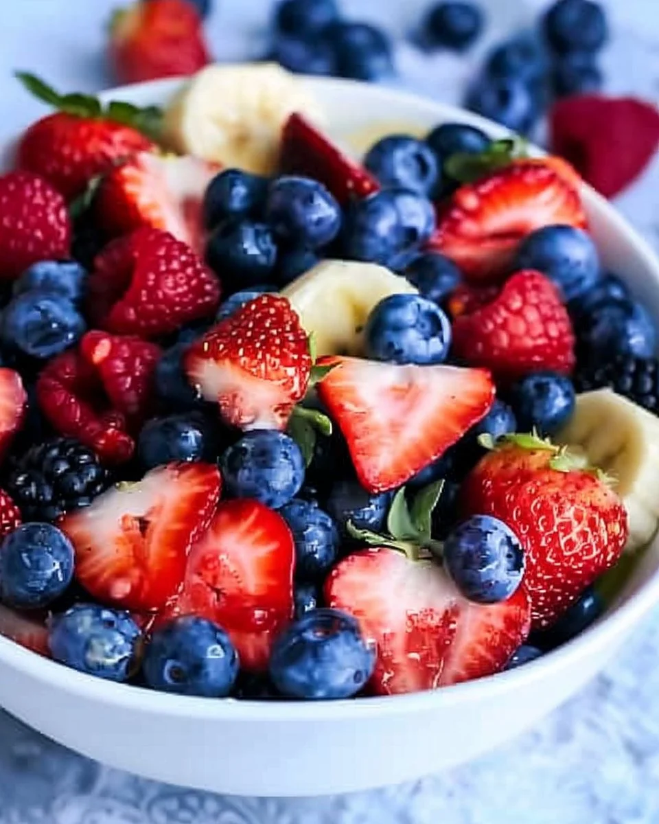 Red White and Blue Fruit Salad