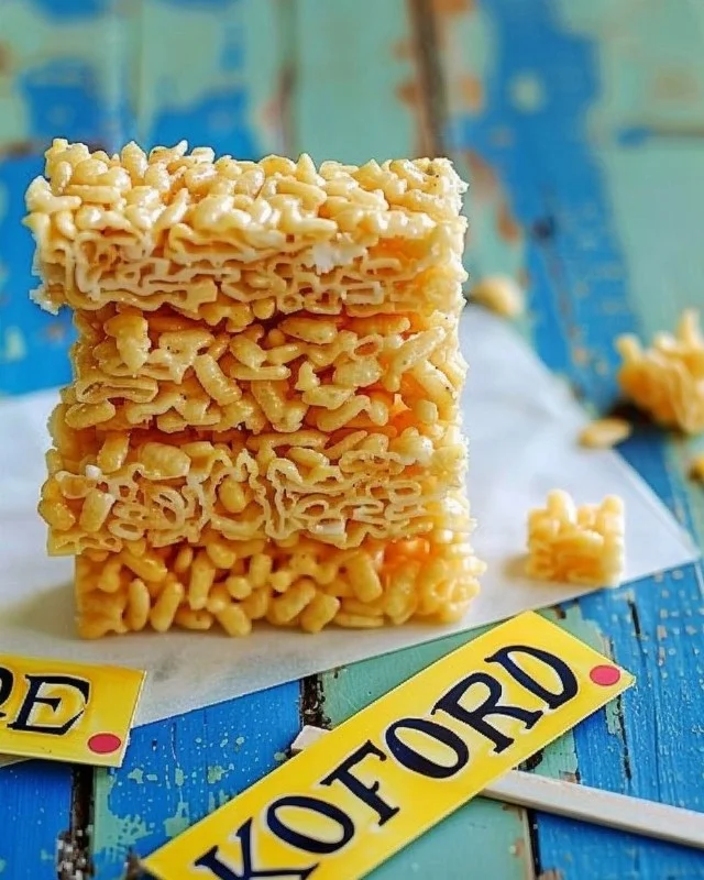 Delicious homemade Ruler Rice Krispies treats on a plate