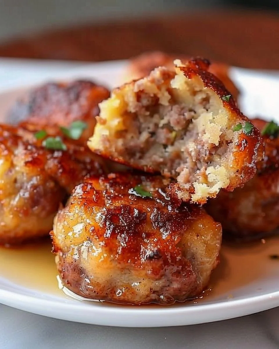 Delicious sausage pancake bites, perfect for a protein-packed brunch.