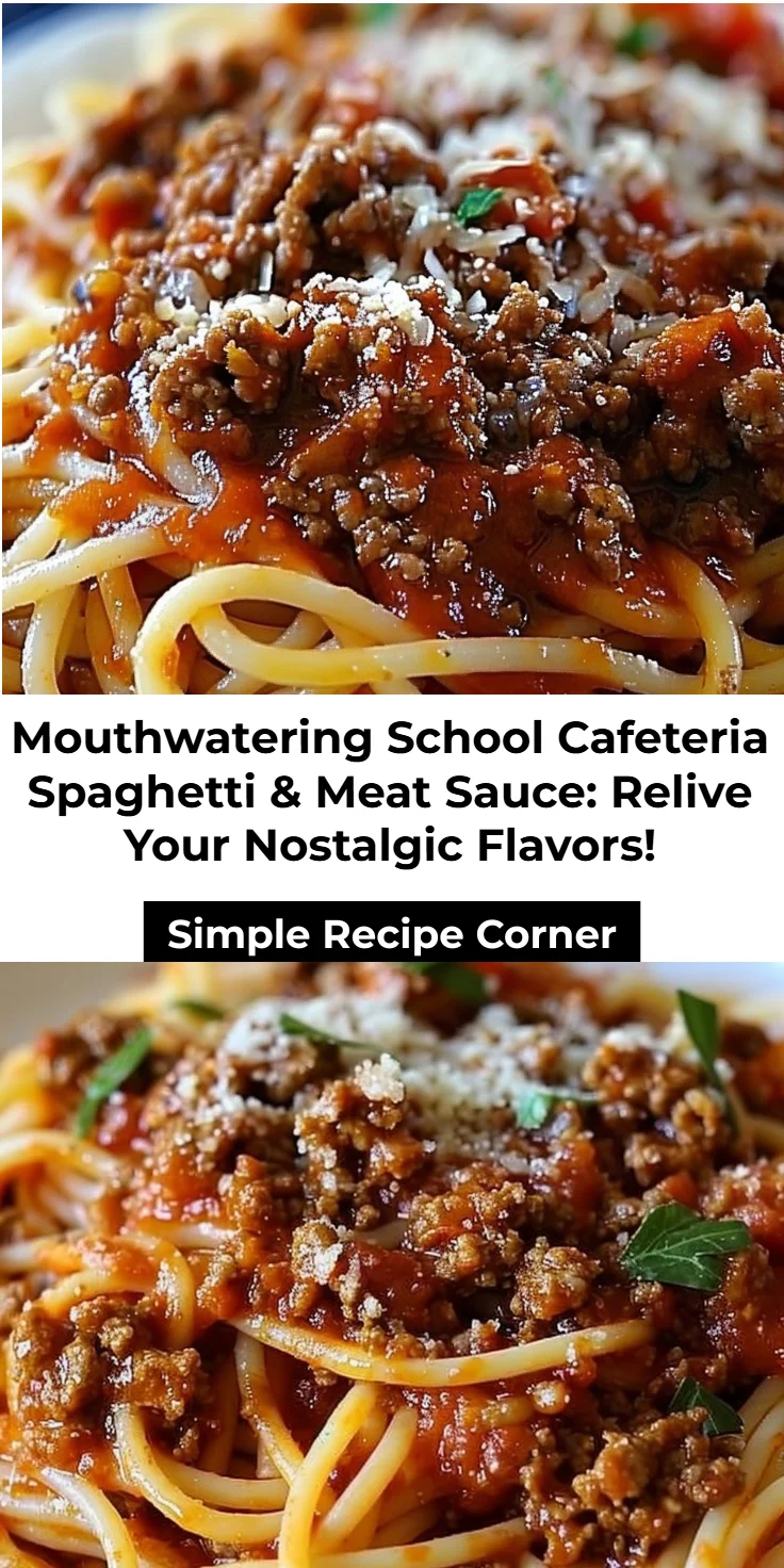 School Cafeteria Spaghetti & Meat Sauce