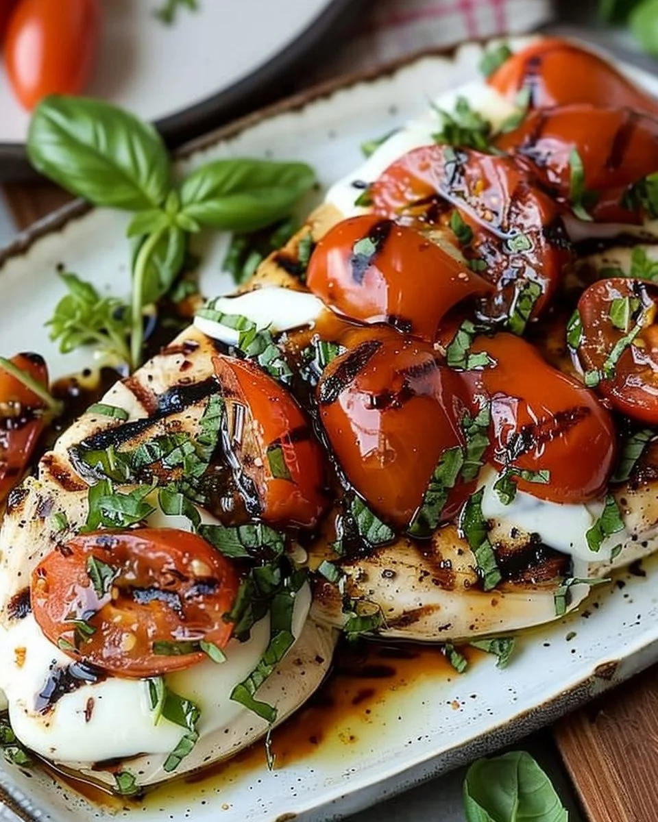Simple Grilled Chicken Caprese - thegirlskitchen