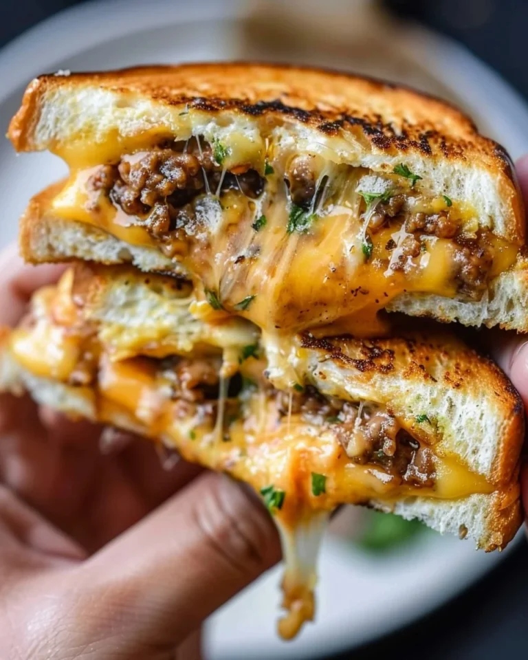 Smashburger grilled cheese with special sauce served crispy and delicious