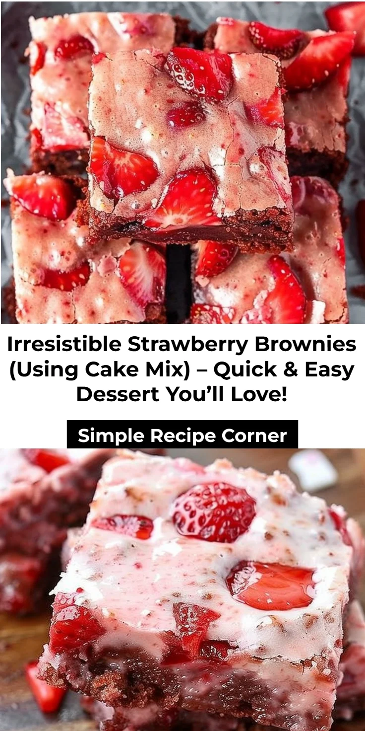Strawberry Brownies With Cake Mix Recipe
