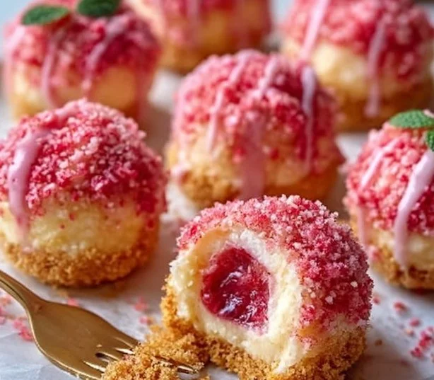 Strawberry Cheesecake Crunch Bites