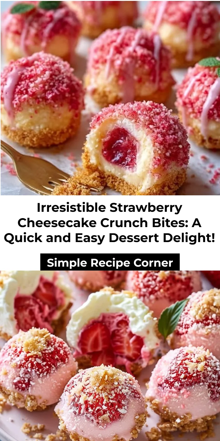 Strawberry Cheesecake Crunch Bites Recipe