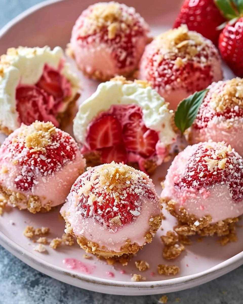 Strawberry Cheesecake Crunch Bites