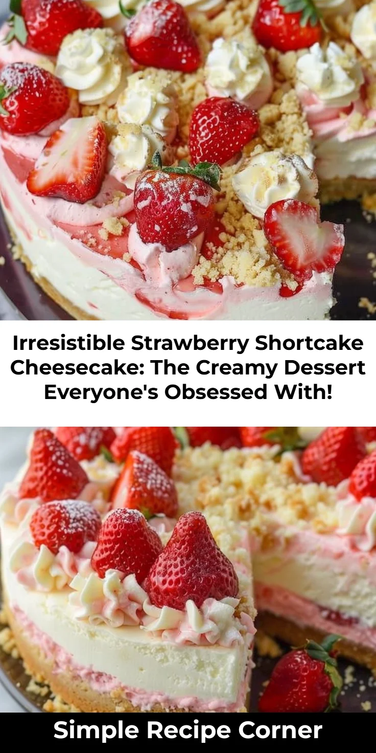 Strawberry Shortcake Cheesecake: Quick 5-Minute Creamy No-Bake