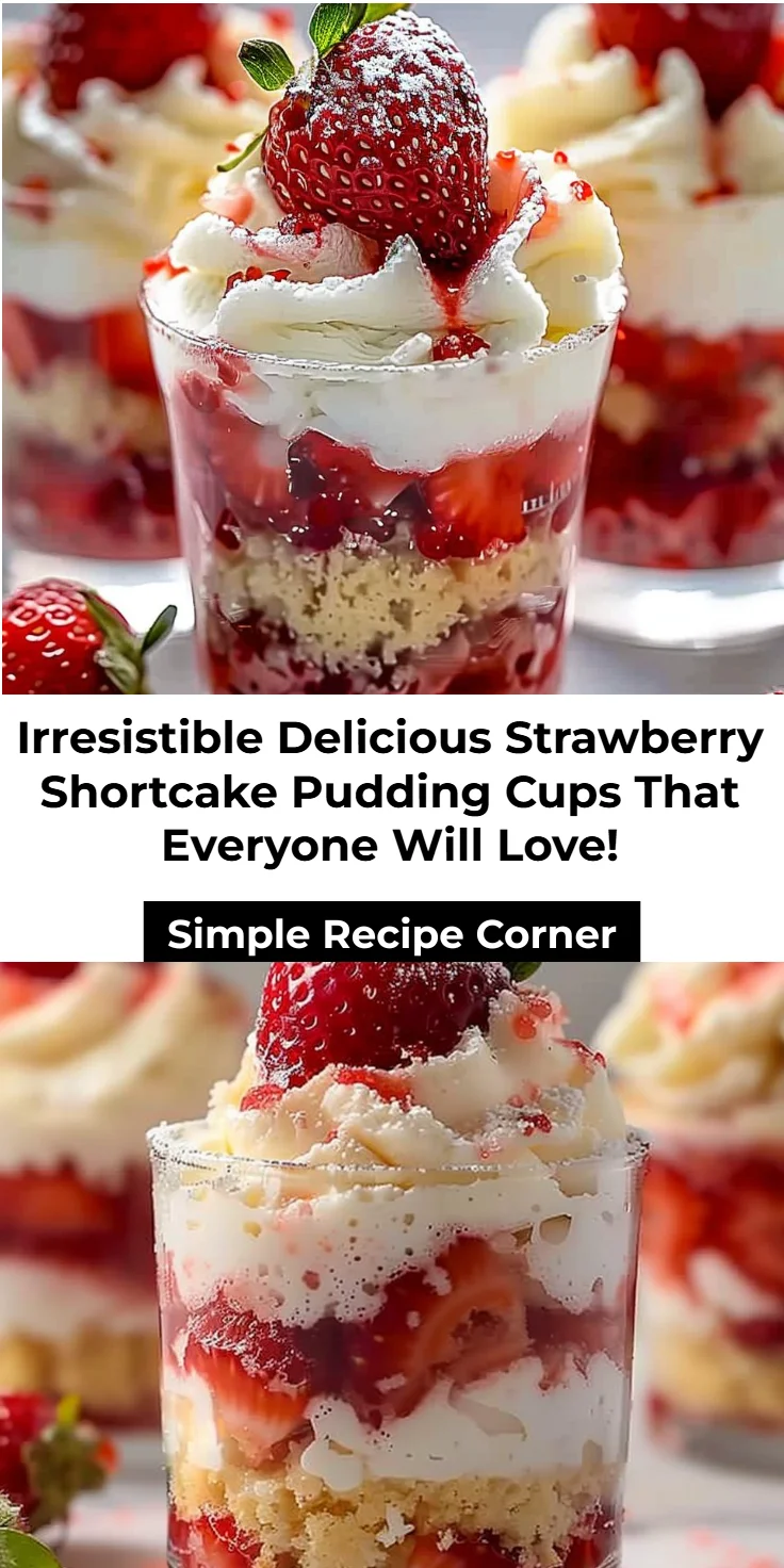 Strawberry Shortcake Pudding Cups Recipe