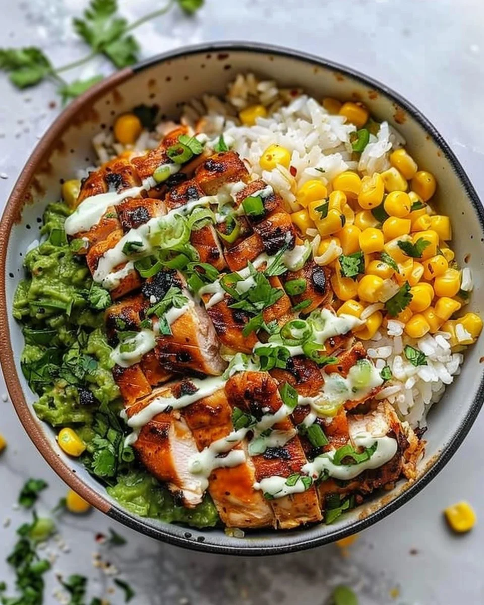 Street Corn Chicken Rice Bowl