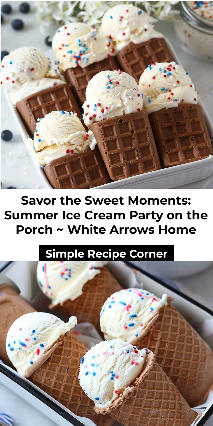 Summer Ice Cream Party on the Porch ~ White Arrows Home: Easy