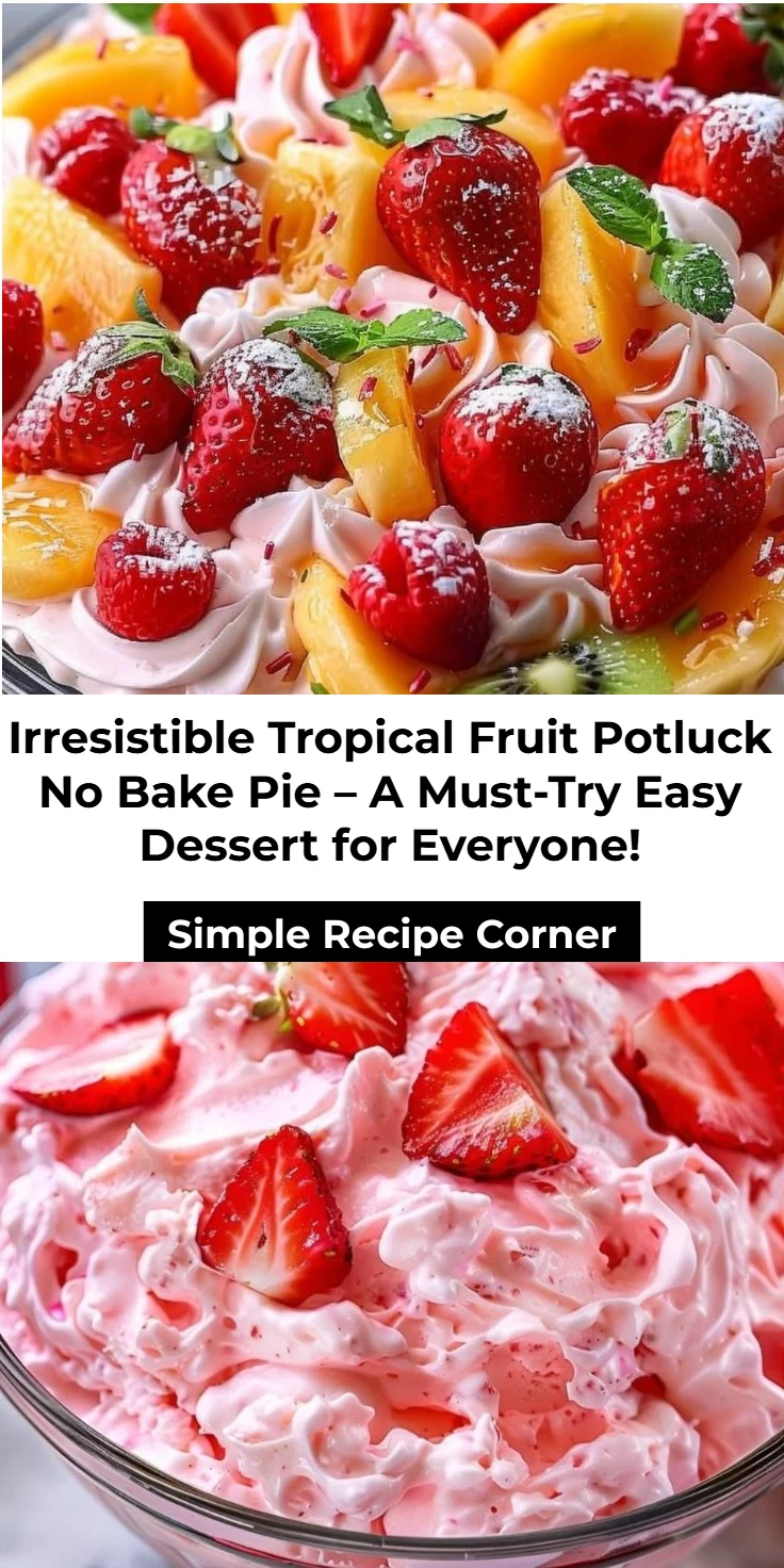 Tropical Fruit No-Bake Pie for Potlucks and Gatherings