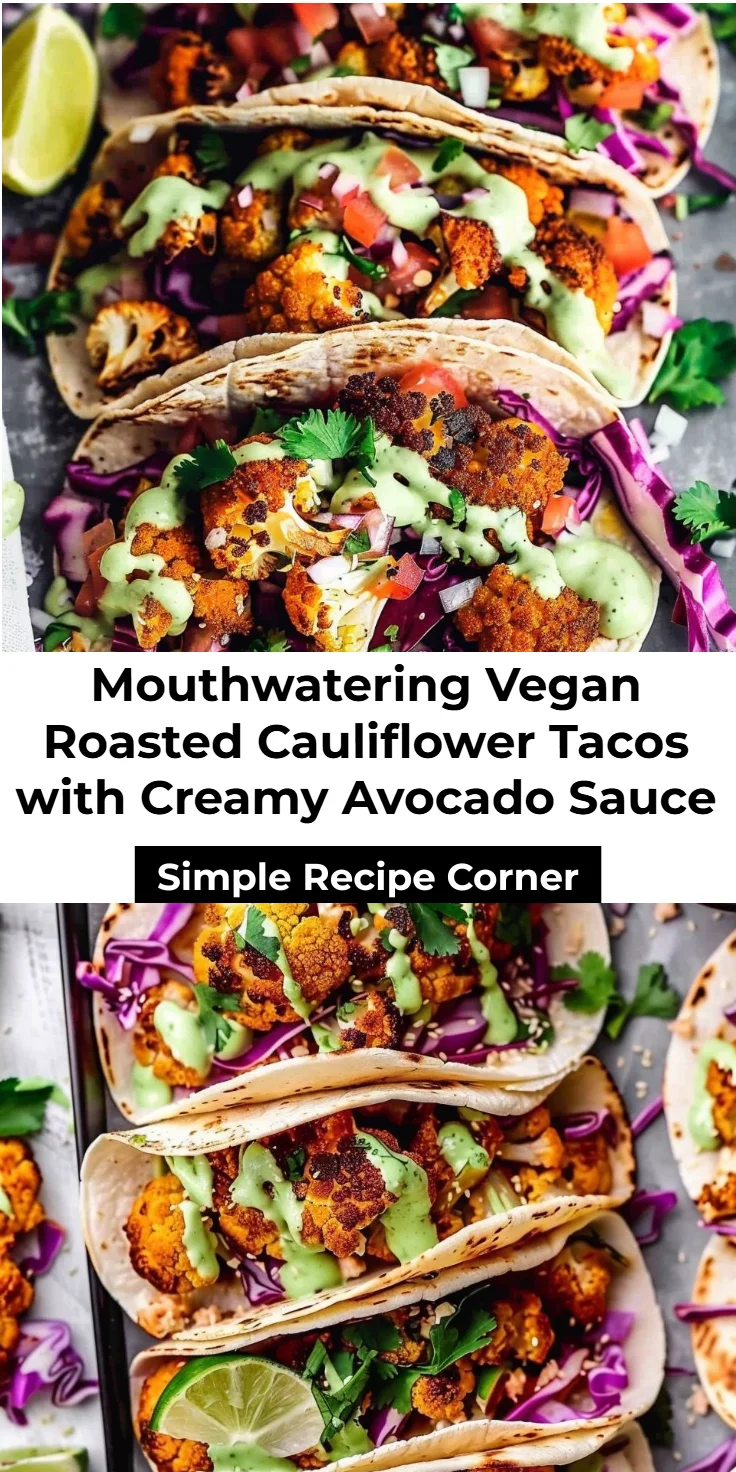 Vegan Roasted Cauliflower Tacos