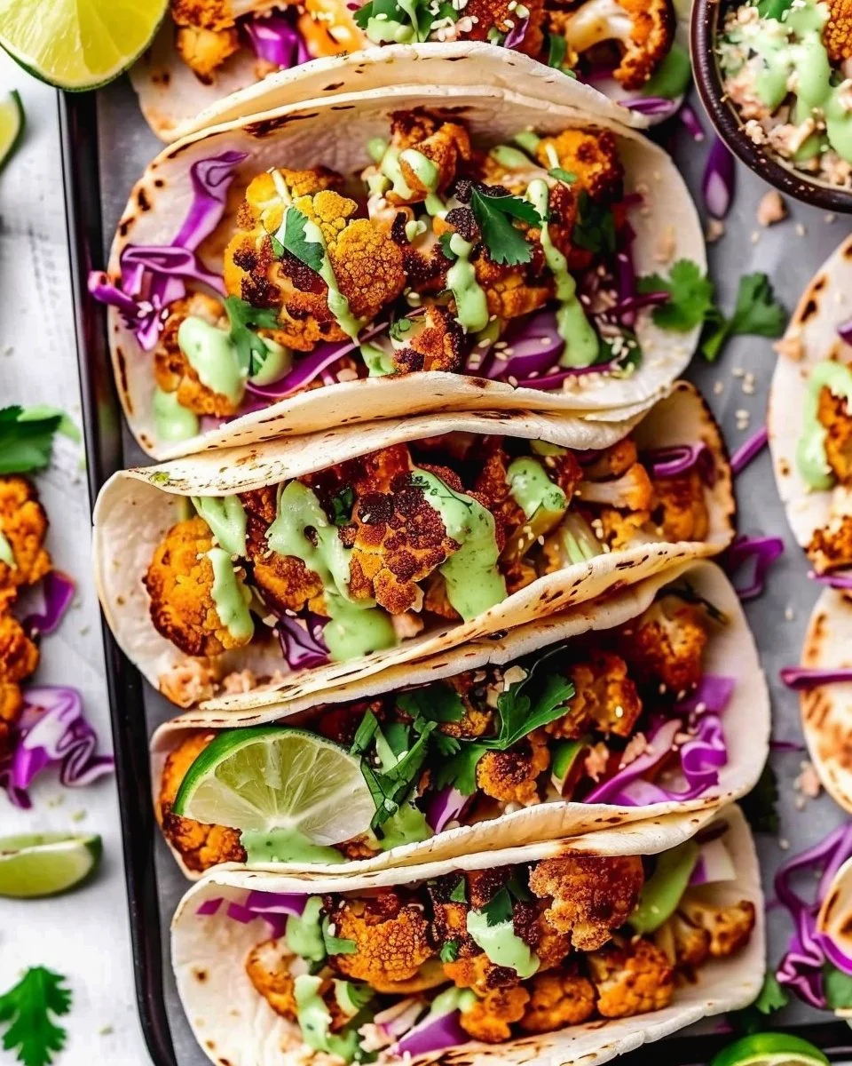 Vegan Roasted Cauliflower Tacos