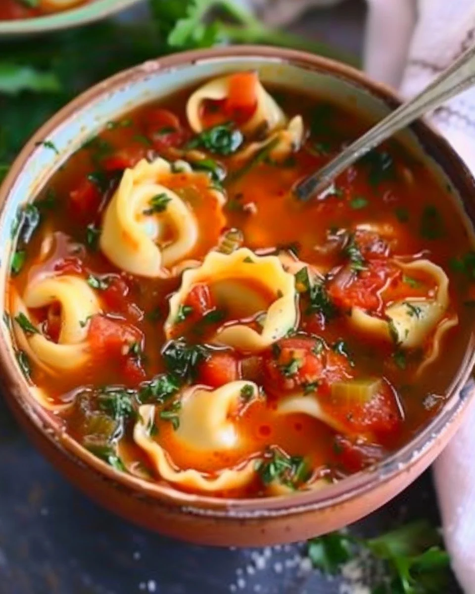 Vegetarian Tortellini Soup