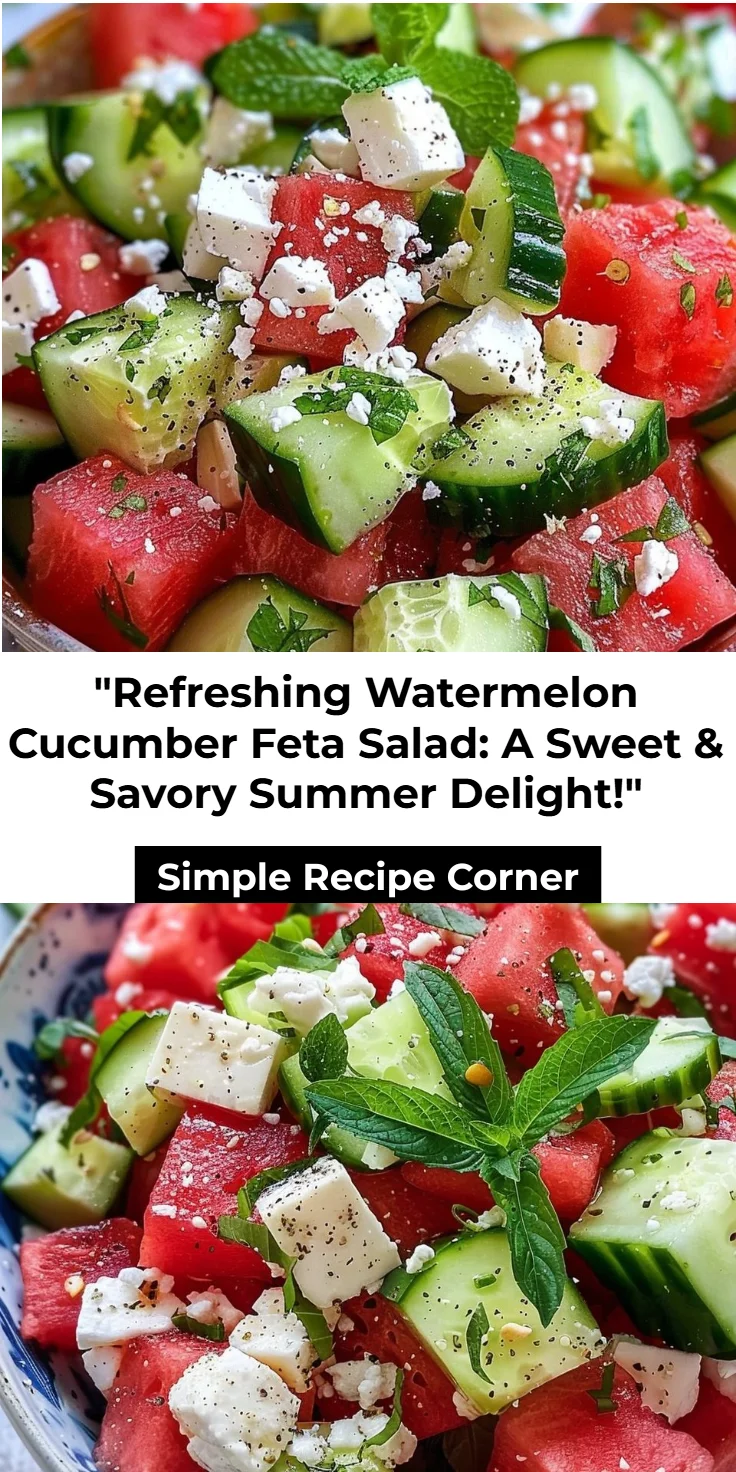 Watermelon Cucumber Feta Salad: Ultimate 5-Ingredient Refreshment