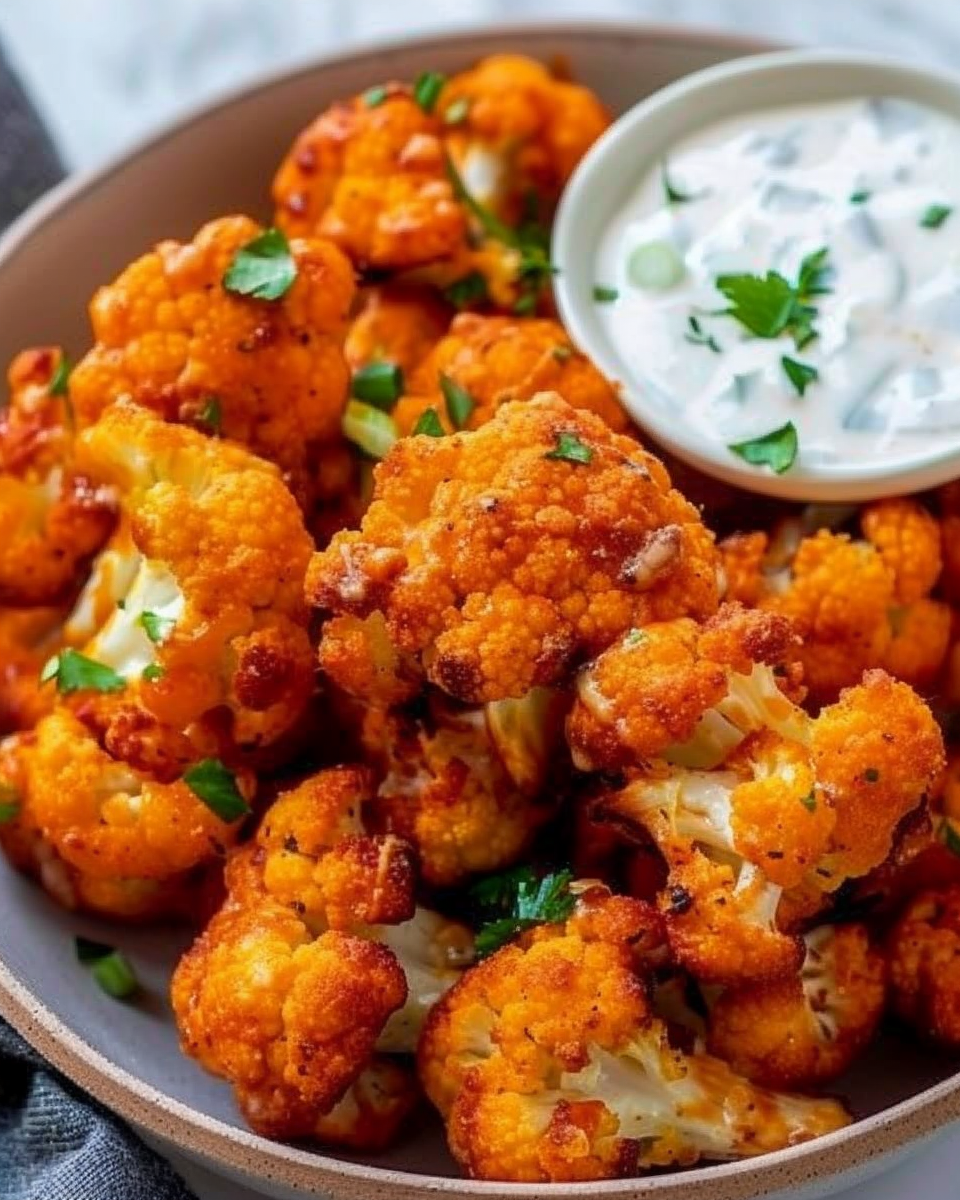 Air Fryer Buffalo Cauliflower