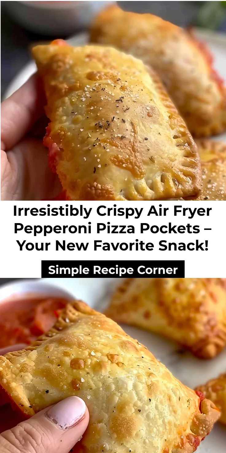 Air Fryer Pepperoni Pizza Pockets
