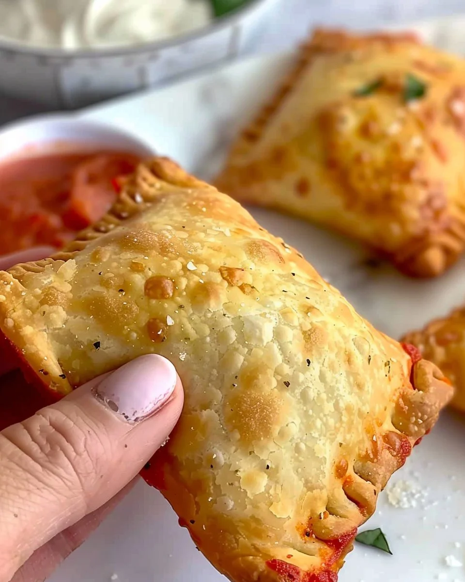 Air fryer pepperoni pizza pockets