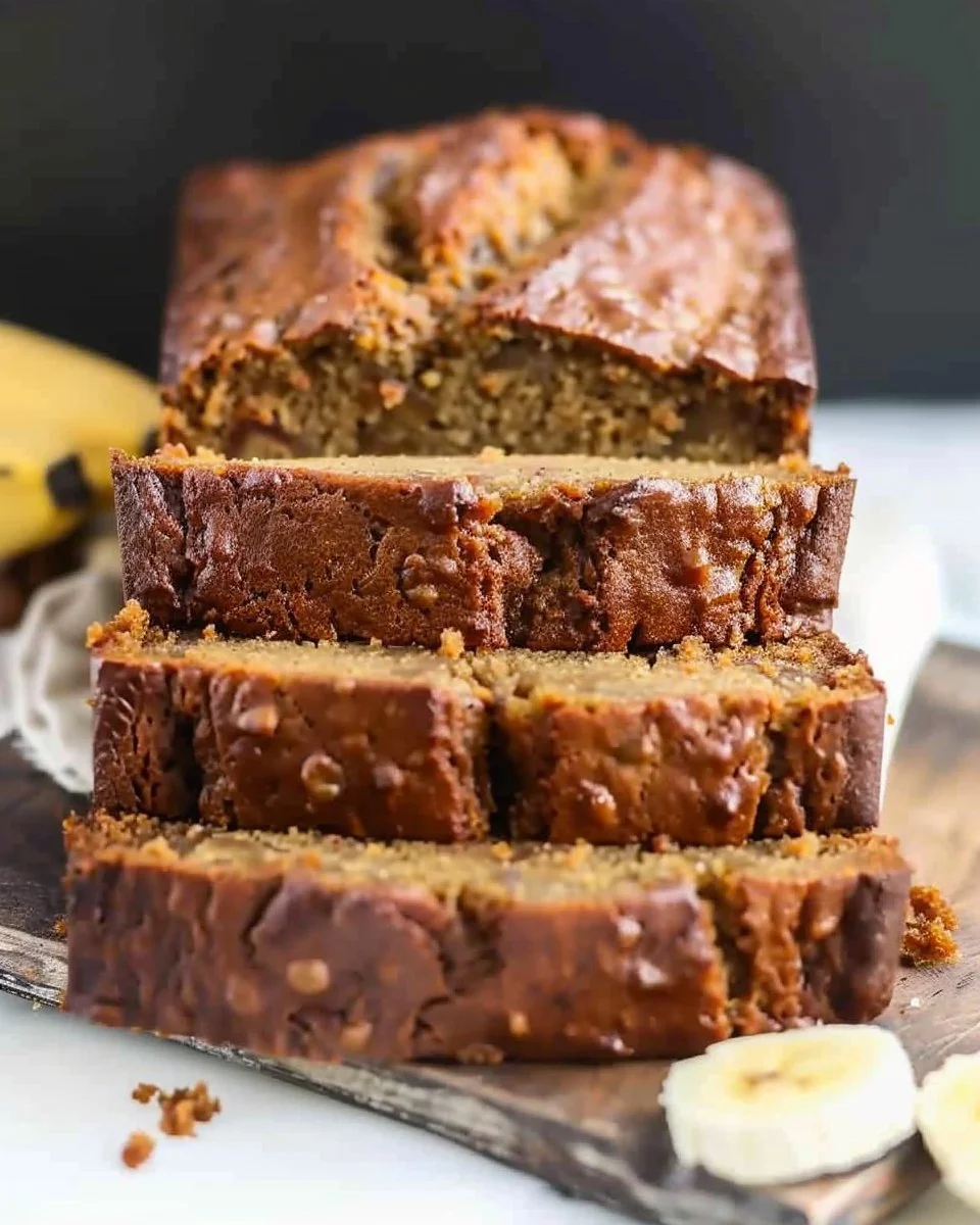 Delicious homemade Banana Date Bread with a golden crust and moist interior.