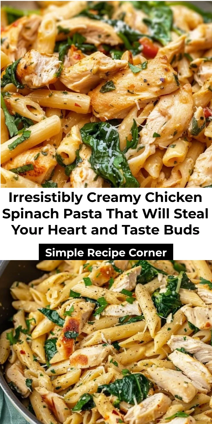 Chicken Spinach Pasta Recipe