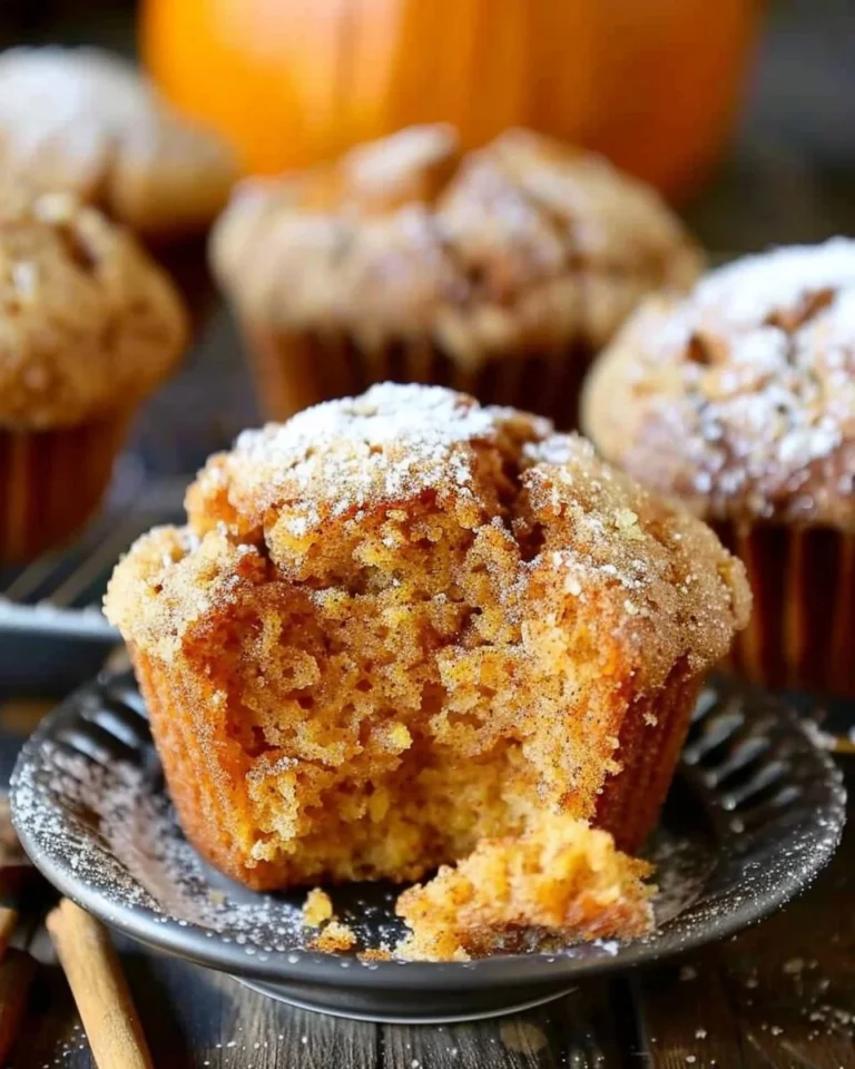 Delicious Cinnamon Sugar Pumpkin Muffins ready to be enjoyed.