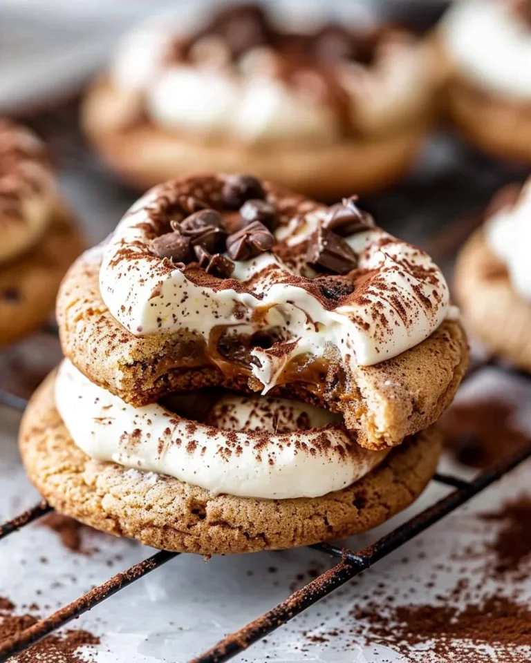 Delicious tiramisu cookies inspired by the classic Italian dessert
