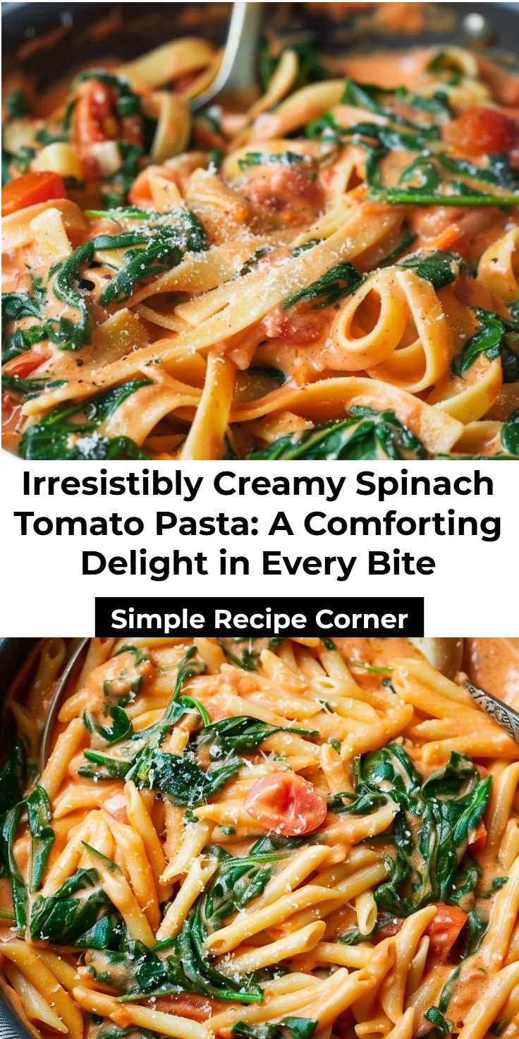 Creamy Spinach Tomato Pasta