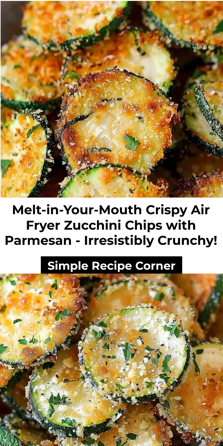 Crispy Air Fryer Zucchini Chips with Parmesan