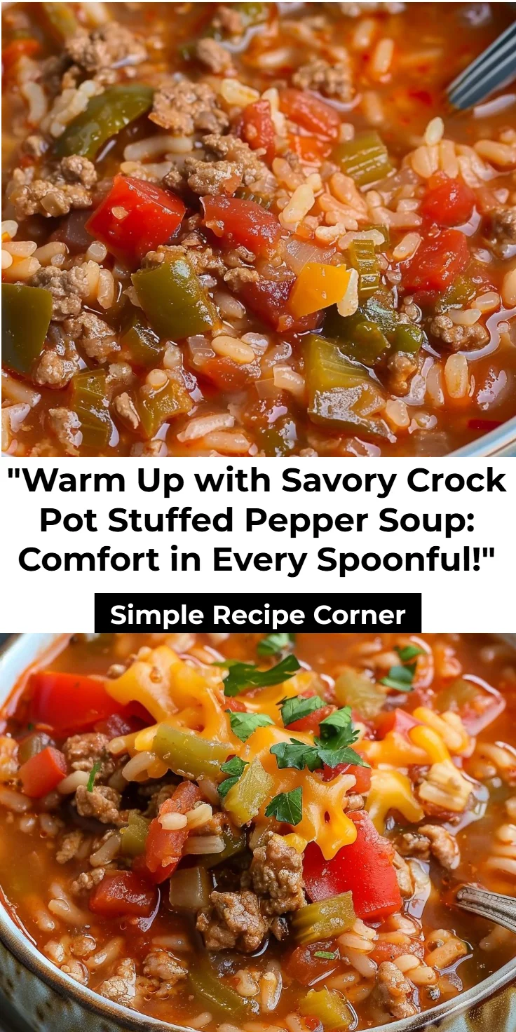 Crock Pot Stuffed Pepper Soup Recipe