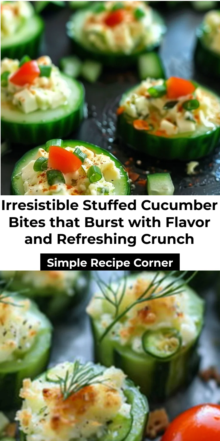 Cucumber Bites with Stuffing Recipe