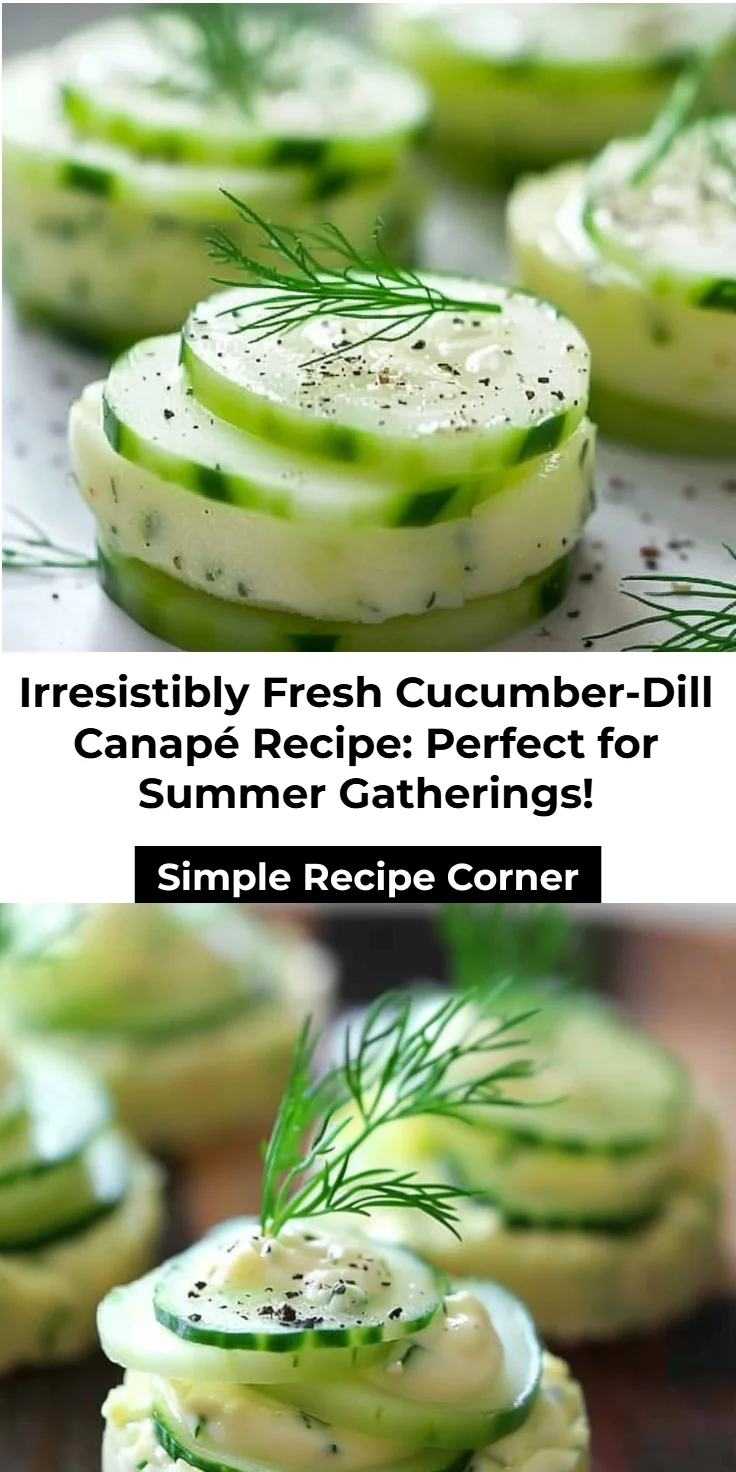 Cucumber-Dill Canape Recipe