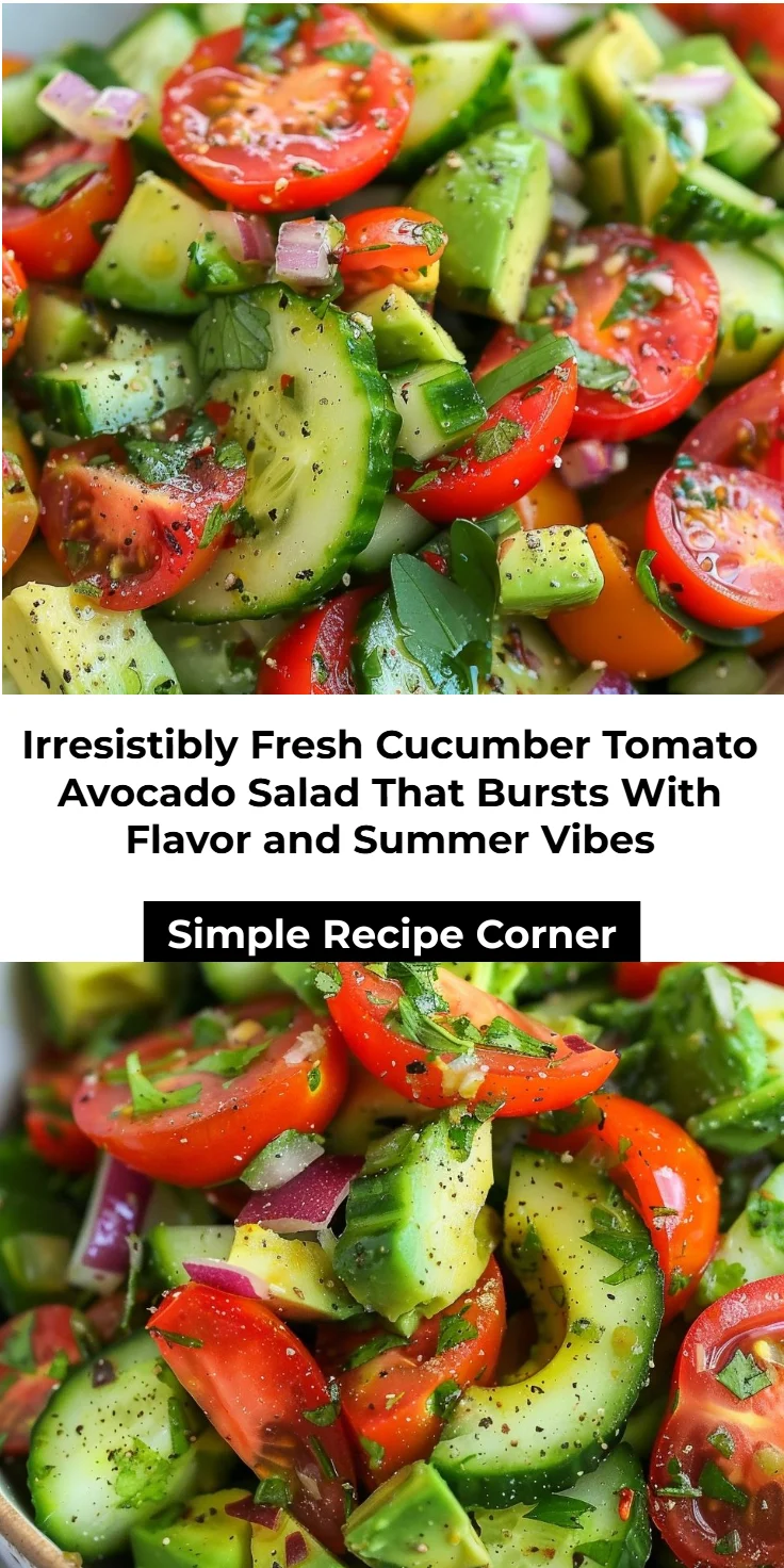 Cucumber Tomato Avocado Salad Recipe