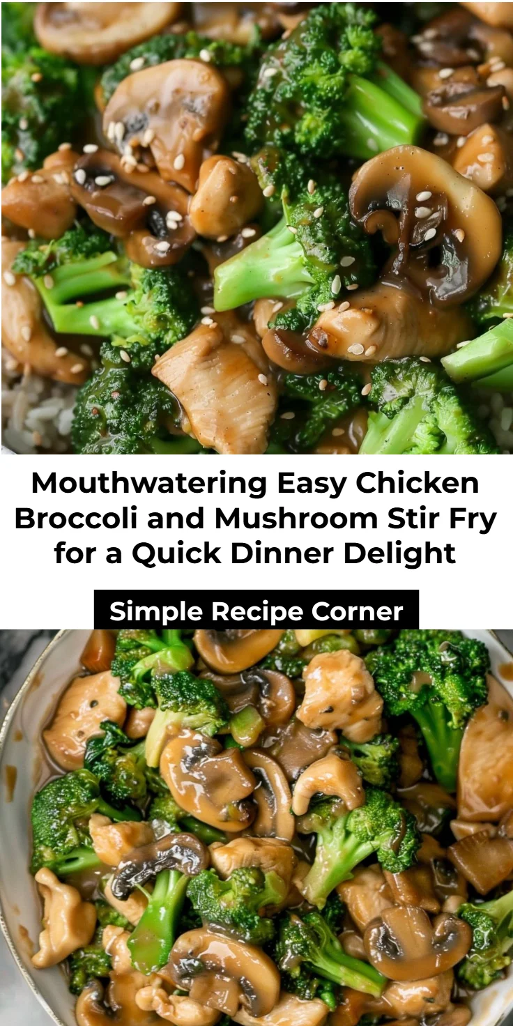 Easy Chicken Stir-Fry with Broccoli and Mushrooms