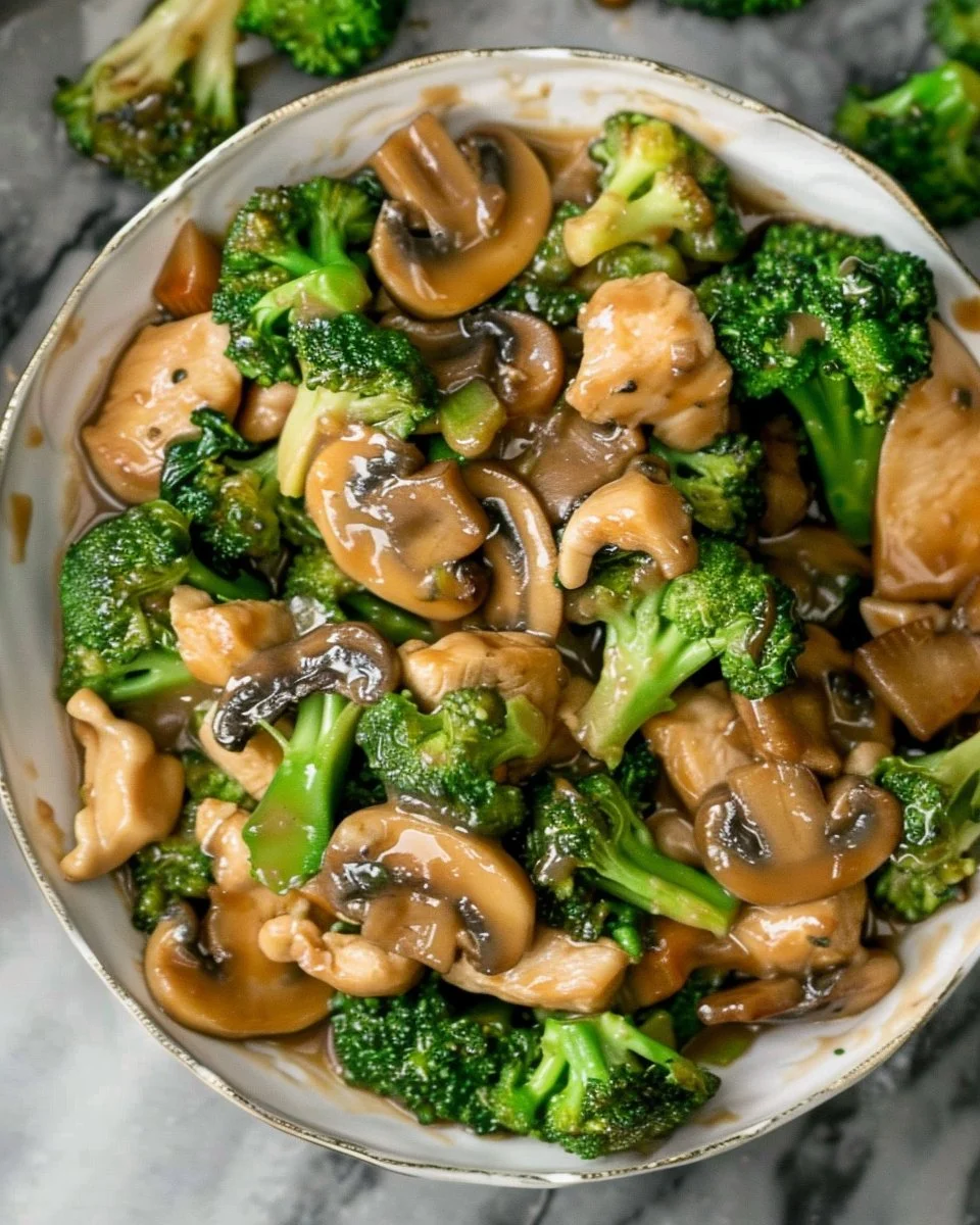Easy Chicken Broccoli and Mushroom Stir Fry