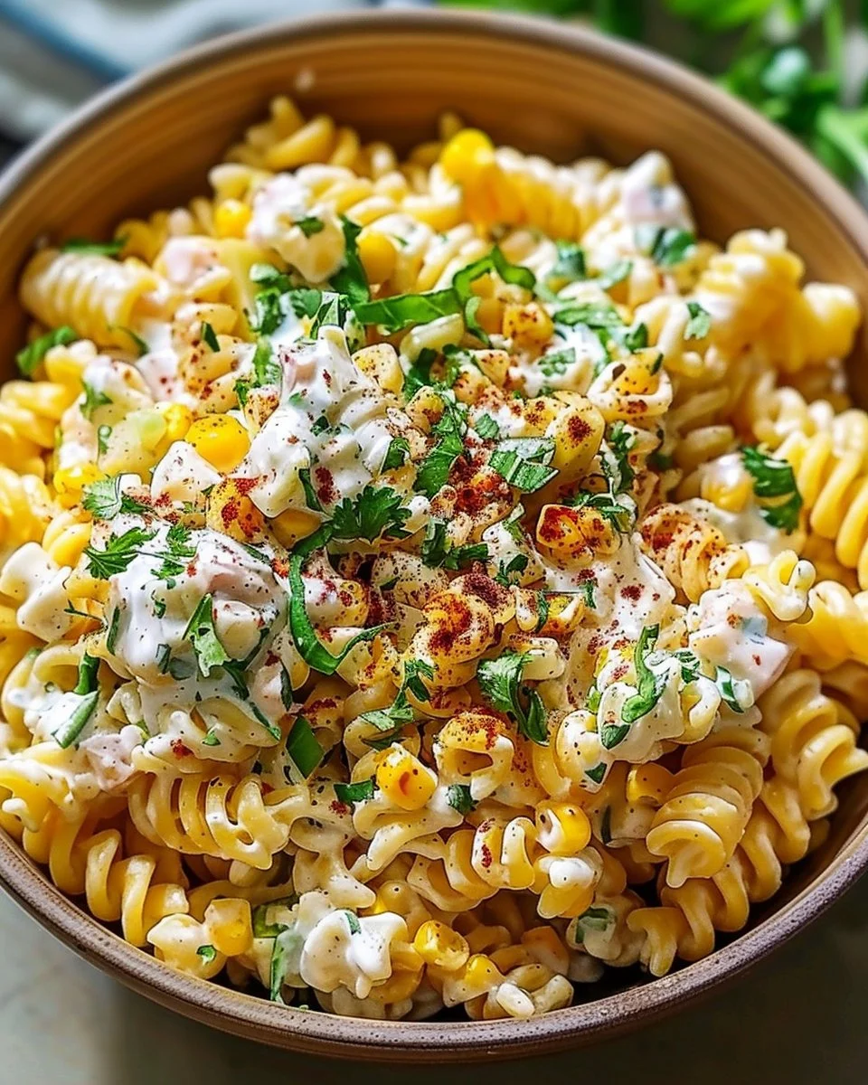 Tasty Elote Pasta Salad Greek Yogurt - moanaskitchen