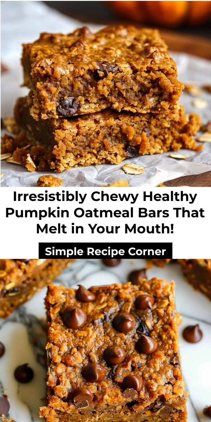 Healthy Pumpkin Oatmeal Bars Recipe