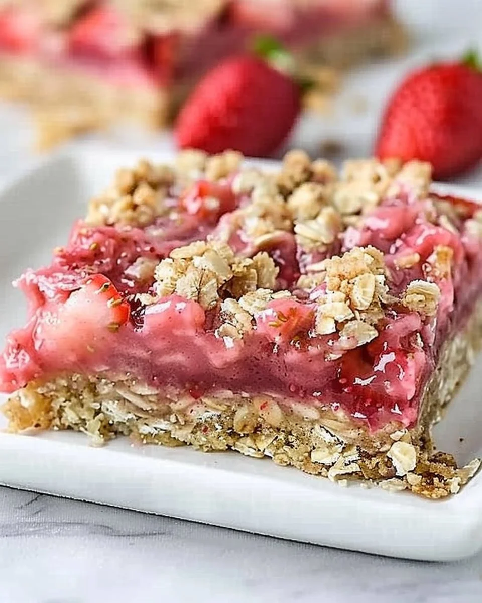 Healthy Strawberry Oatmeal Bars