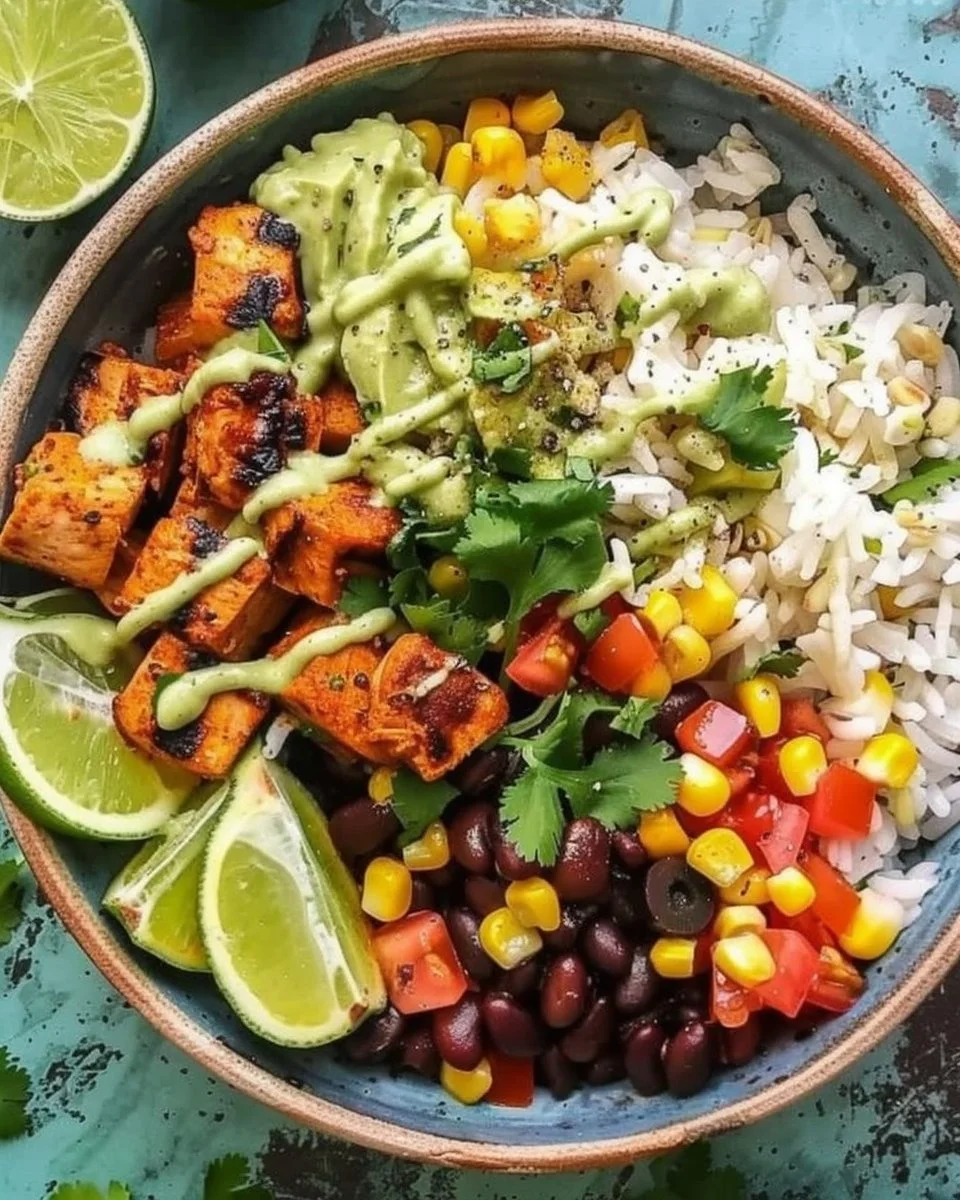 High Protein Chicken Burrito Bowl