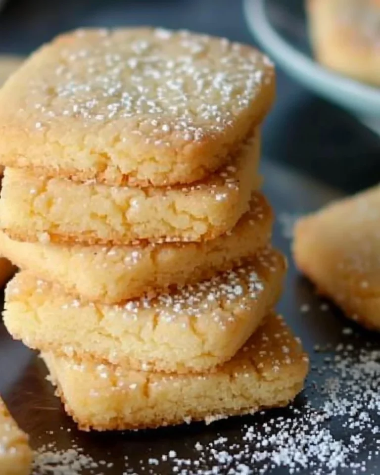 Delicious homemade butter cookies with simple ingredients on a plate.