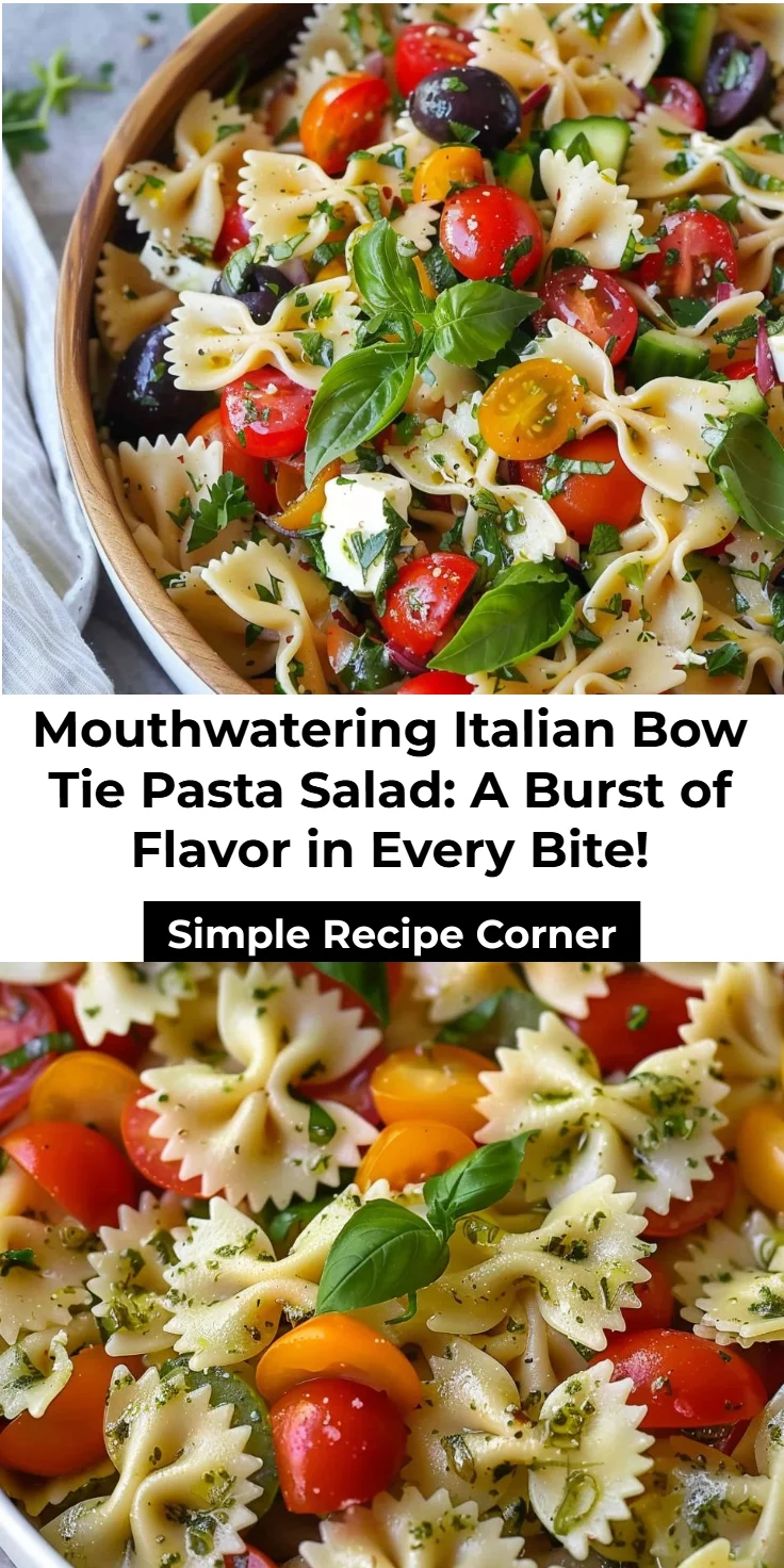 Italian Bow Tie Pasta Salad