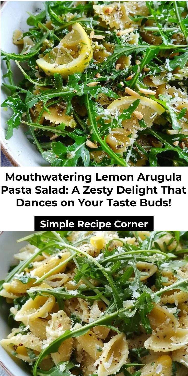 Lemon Arugula Pasta Salad Recipe