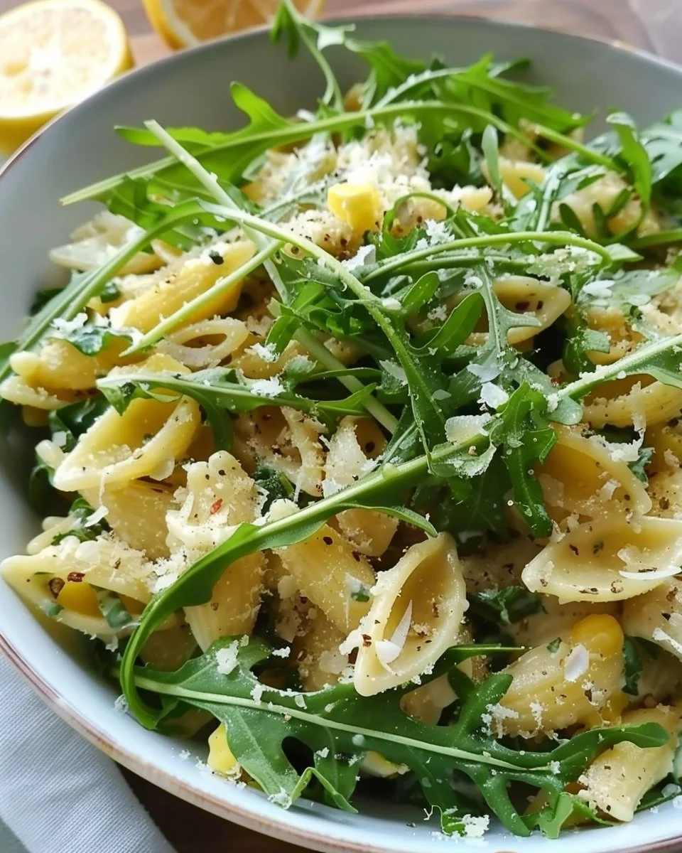Lemon Arugula Pasta Salad