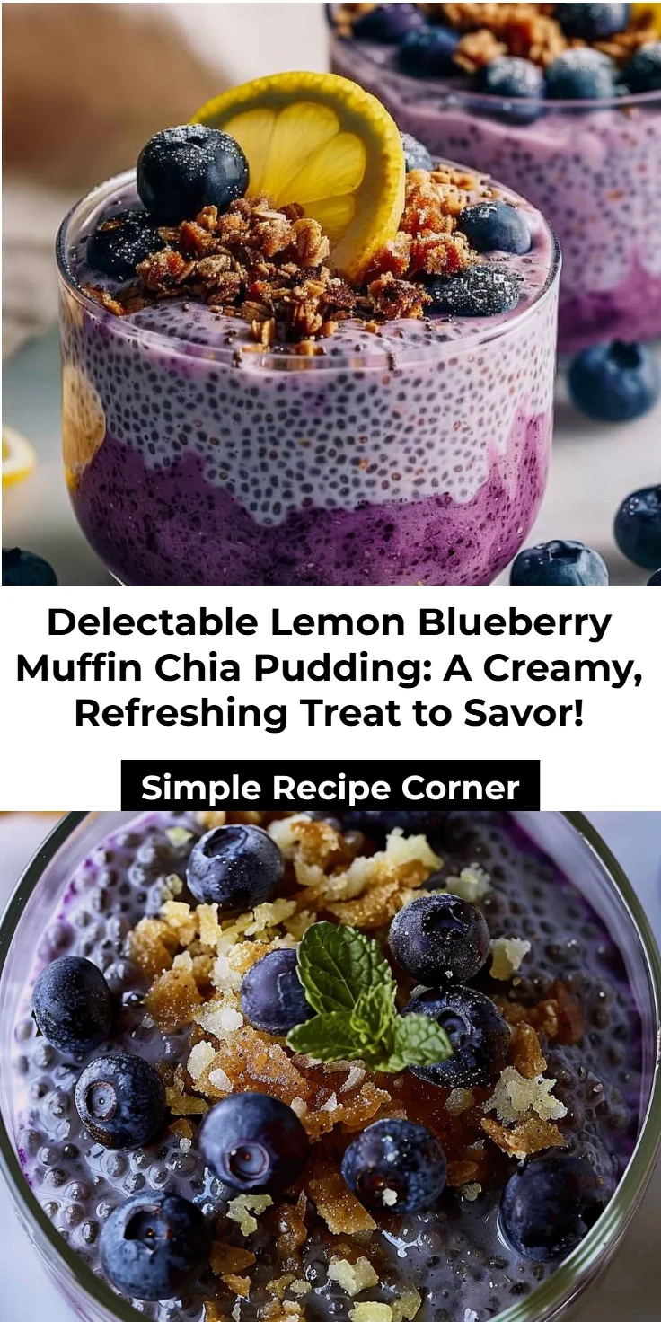 Lemon Blueberry Muffin Chia Pudding Recipe