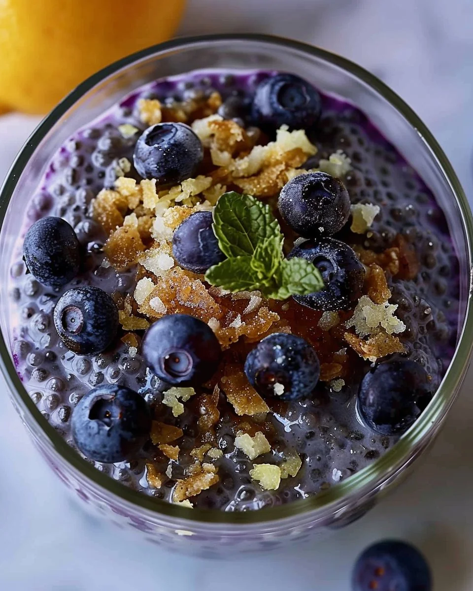 Lemon Blueberry Muffin Chia Pudding
