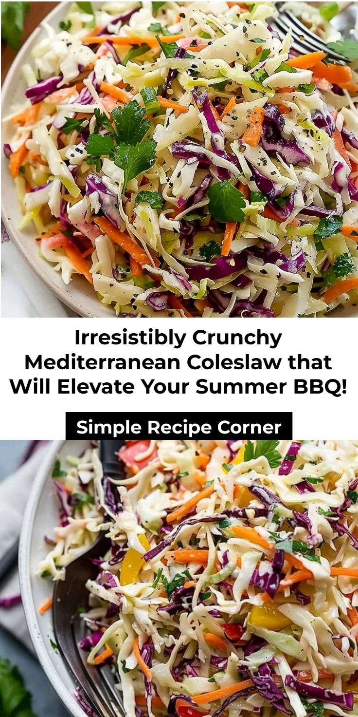 Mediterranean Coleslaw Recipe