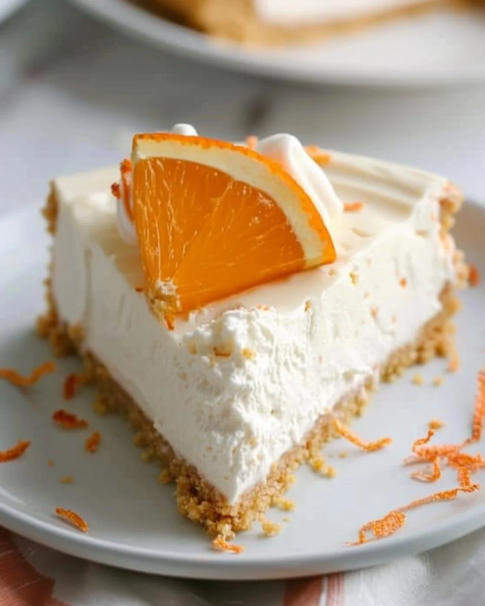 No Bake Orange Creamsicle Cheesecake