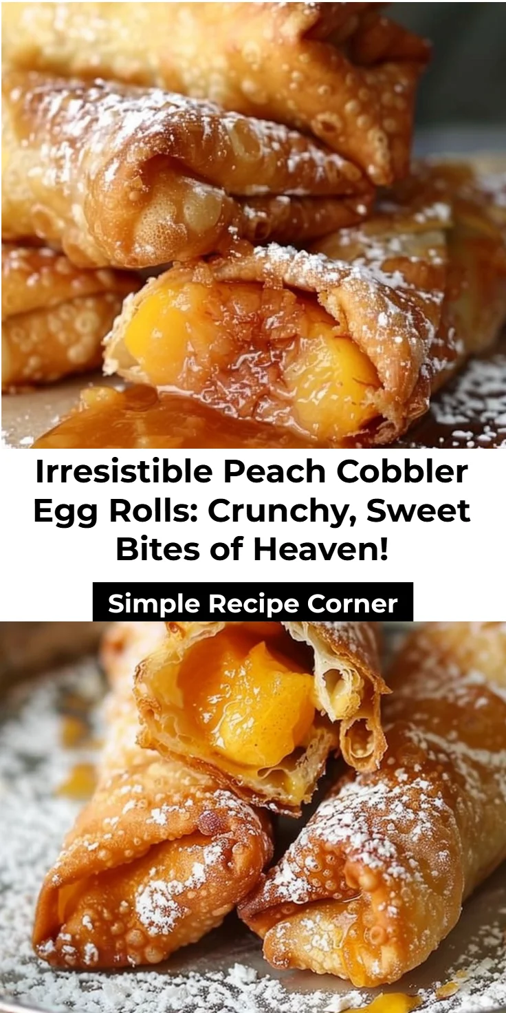 Peach Cobbler Egg Rolls Recipe