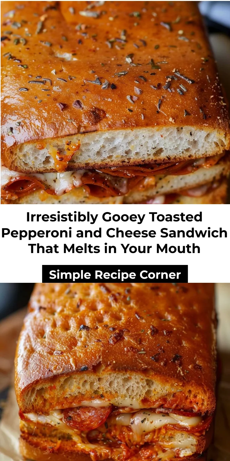 Pepperoni and Cheese Toasted Sandwich